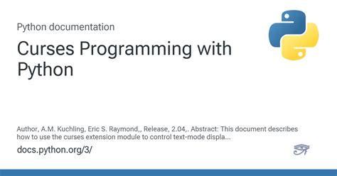 Image result for Python Curses Module
