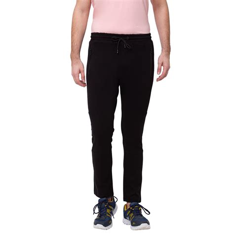 Buy Black Solid Regular Track Pants for Plus Size | Status Quo