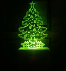 LPINE Christmas tree Acrylic 3D Optical Illusion Night Lamp for Home ...