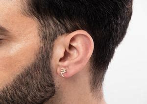 Rupee Bling Men's Ear Stud in Gold | Orionz Jewels