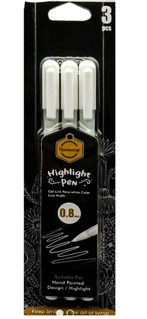 Mini Artists White Gel Pen White Highlight Gel Pen for Hand Painting ...