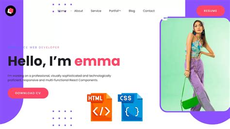 Personal Portfolio Website Using HTML and CSS Only with Source Code 的图像结果