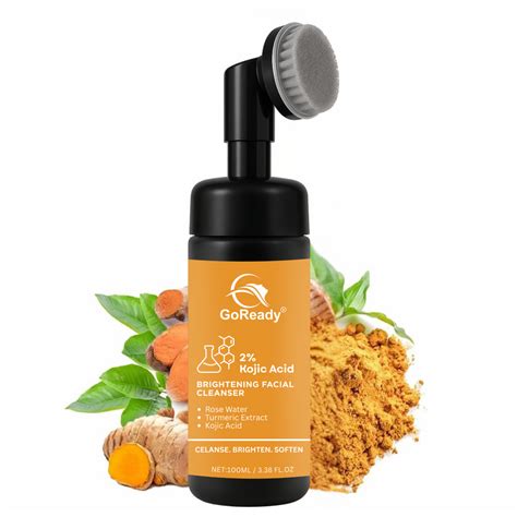GoReady® 2% Kojic Acid Face Wash, Turmeric , Turmeric Facial Cleanser,
