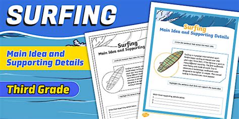 Third Surfing Main Idea and Supporting Details Worksheet