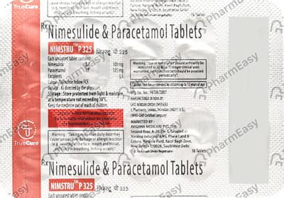 Nimstru P 325mg Strip Of 10 Tablets: Uses, Side Effects, Price & Dosage ...