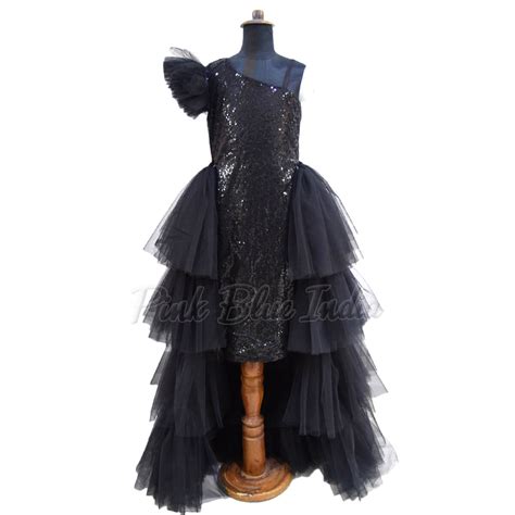 Buy Black One Shoulder Party Wear Dress Online India – PinkBlueIndia.com