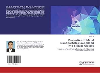 Properties of Metal Nanoparticles Embedded into Silicate Glasses ...