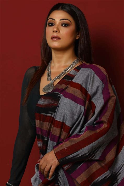 Grey-Purple-Red Pure Cotton Handloom Saree – Six Yard Story