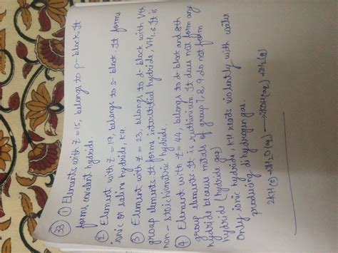 Question 9.33 What do you expect the nature of hydrides is, if formed ...