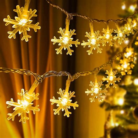 Buy Desidiya® Christmas Decoration Lights, Snowflake String Lights ...