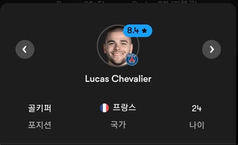 [풋몹] '전반: 선방 후반: 선방 승부차기: 선방' -> PSG 우승 단연 1등 공신 슈발리에 오늘 스탯 - 유머/움짤/이슈 ...