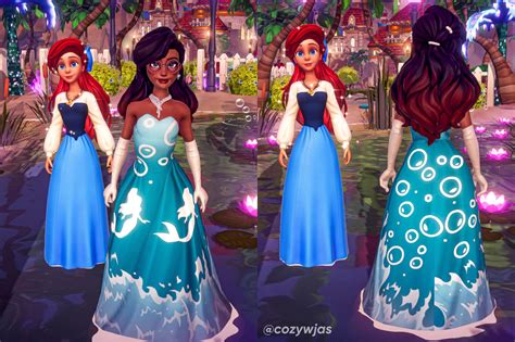 Clothing Design Ariel Inspired Dress 🫧🤍 - Disney Dreamlight Valley Jas ...