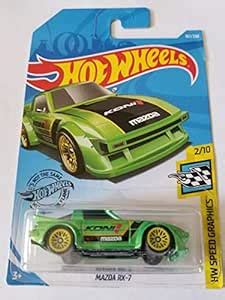 Buy Mattel Hot Wheels 2019 Hw Speed Graphics Mazda RX-7, Green 167/250 ...