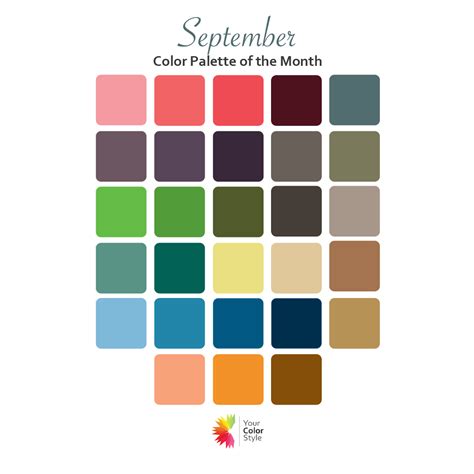 September Color Palette of the Month– Your Color Style