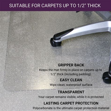 Snapklik.com : Office Chair Mat For Carpeted Floors, Heavy Duty ...