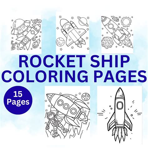 Rocketship Coloring Page Printable [2025]