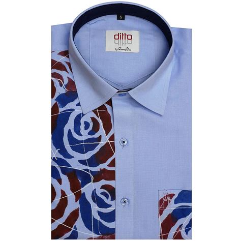 Charaghdin.com - Handpainted Light Blue Shirt