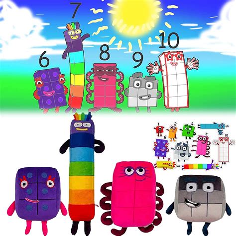 Buy Numberblocks Plushie, Number Blocks TV Show Plush, 4pcs ...
