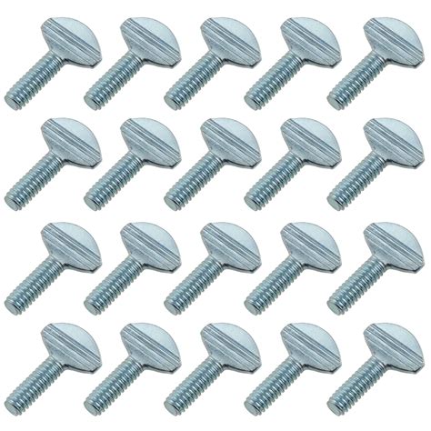 LUORNG 20PCS Silver Carbon Steel Thumb Screw 1/4''-20 x 3/4 ...