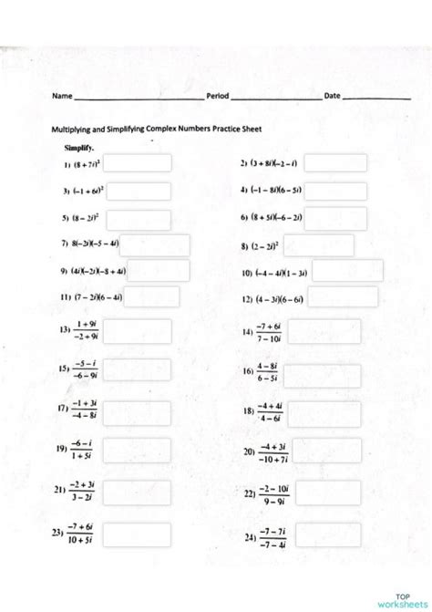 Image result for Complex Algebra Worksheets