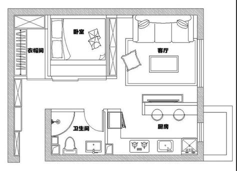 50平米两室一厅设计图,50平米两居室装修,48平米2房1厅装修图(第2页)_大山谷图库