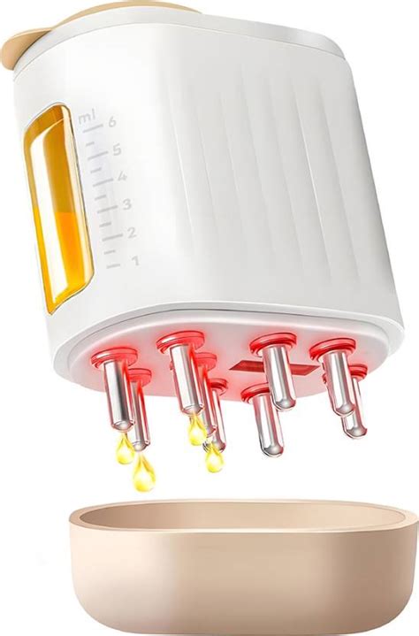 Gleva Electric Hair Oil Applicator Massager with Red Light Therapy ...