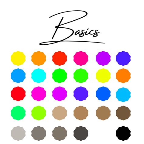 Free Procreate Color Palettes - Basics - swatches | Free procreate, Create color palette, Brand ...