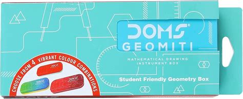 DOMS Geomiti Mathematical Drawing Instrument Geometry Box (Blue ...