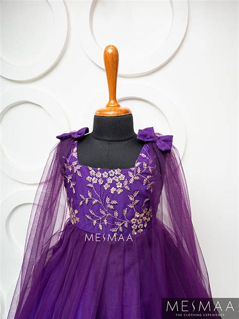 Deep purple kids gown – Mesmaa