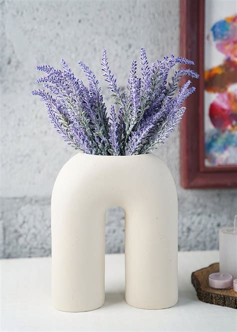 Get Sculptural Ivory Ceramic Vase at ₹ 1799 | LBB Shop