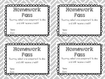 Image result for Homework Passes