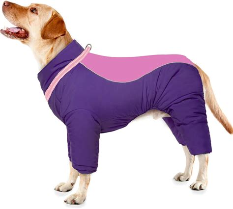 OUOBOB Dog Coat, Four Legged Dog Winter Coat, Warm Dog Fleece Jacket ...
