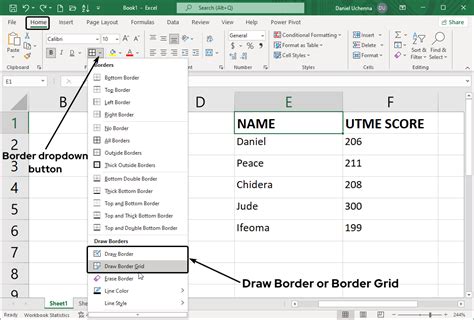 Image result for Excel Dot Borders Tutorial