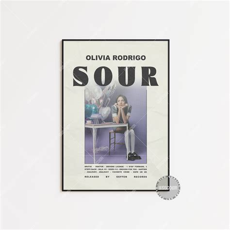 Olivia Rodrigo Posters / Sour Poster / Album Cover Poster, Poster Print ...