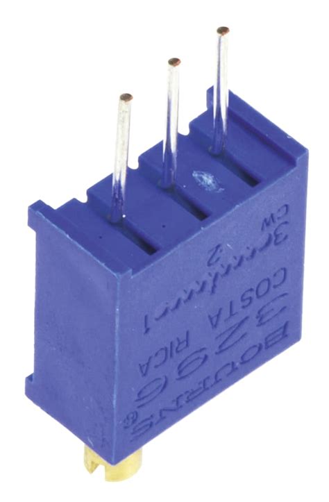 3296W-1-203LF Bourns | 20 kΩ, Through Hole Trimmer Potentiometer, Pin 0 ...