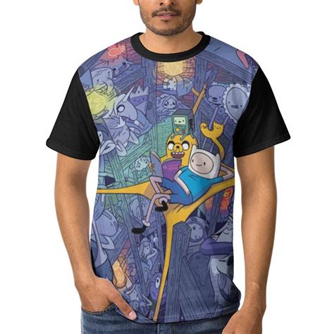 Adventure Time Shirts Men's Short Sleeve Printed T-Shirt Graphic ...