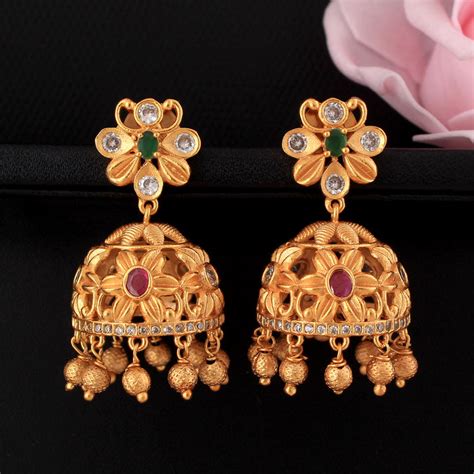 Buy Antique Earrings for Bridal Online India - Rebaari