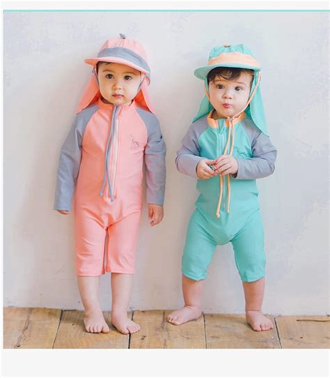 Buy Baby Boys Girls Swimsuit Dinosaur Rash Guard Sun Protection Set ...