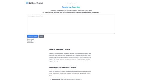 SentenceCounter - Simple & free online tool to count sentences in text