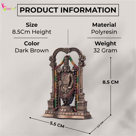 Lord Venkateswara Idol | Antique Finish - 3 inches - Polyresin Balaji ...