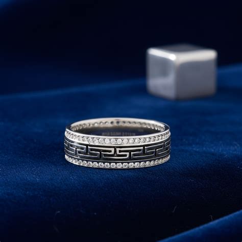 925 Sterling Silver Greek Key Ring | Durable & Hypoallergenic – Myne