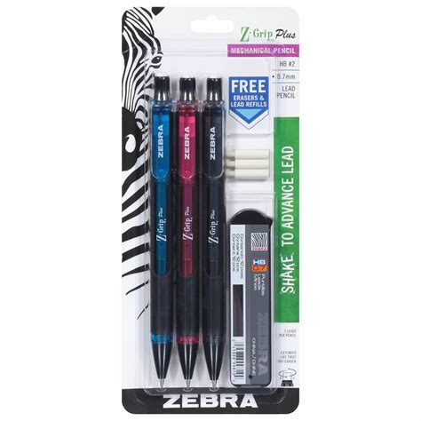 Zebra Z-Grip Plus 0.7mm Mechanical Pencils - Shop Pencils at H-E-B