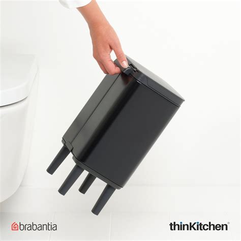 Buy Brabantia Bo Waste Bin Hi 4 Litre Matt Black Online at thinKitchen