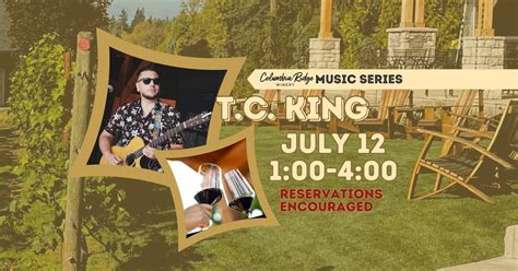 T. C. King @ Columbia Ridge Winery | CRW Summer Music Series, 3006 NW ...