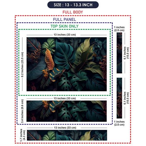 Shop Leaf Pattern Illustration Plant Backdrop Laptop Skin | Buy Online ...