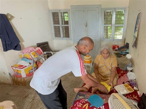 Mahaprasad was distributed by Vadtal Mandir to Charotar's old age home ...