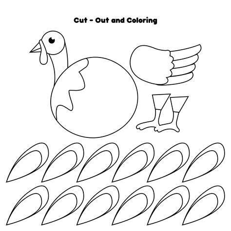 Thanksgiving Turkey Cut Out - 14 Free PDF Printables | Printablee