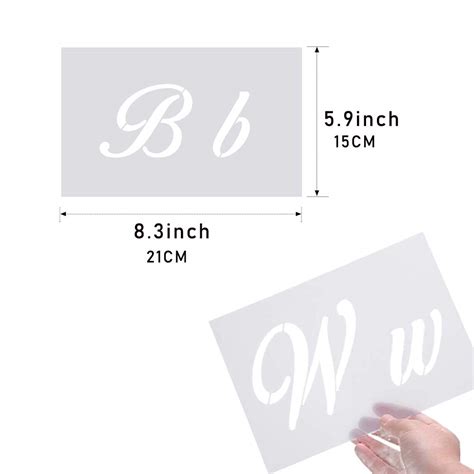 BEHAHAI 40 PCS Art Letter Stencils, Alphabet Templates Reusable ...