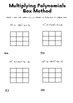 Image result for Polynomial Multiplication Box Method