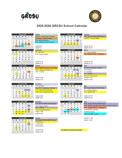 GRCSU School Calendar VT 25-26 Revised [pdf] - EduCounty